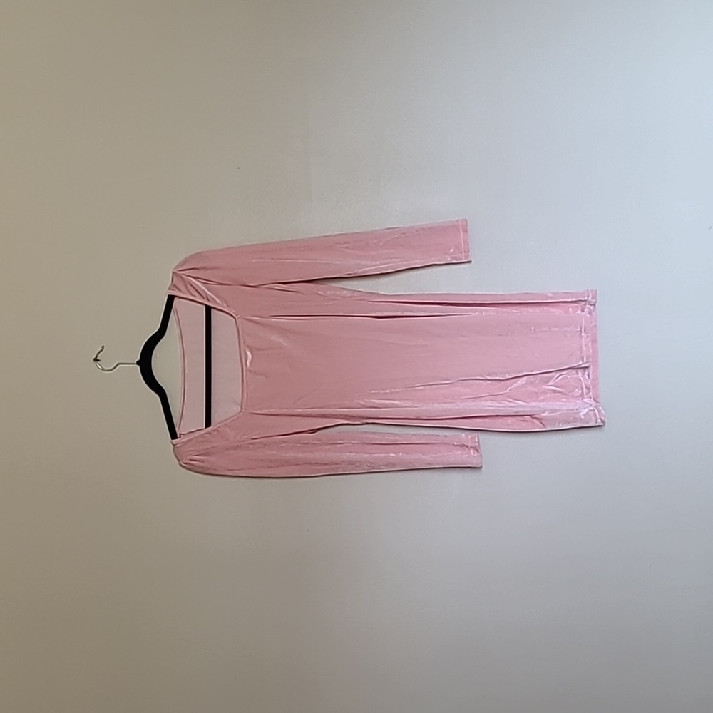 Light pink velvet dress
